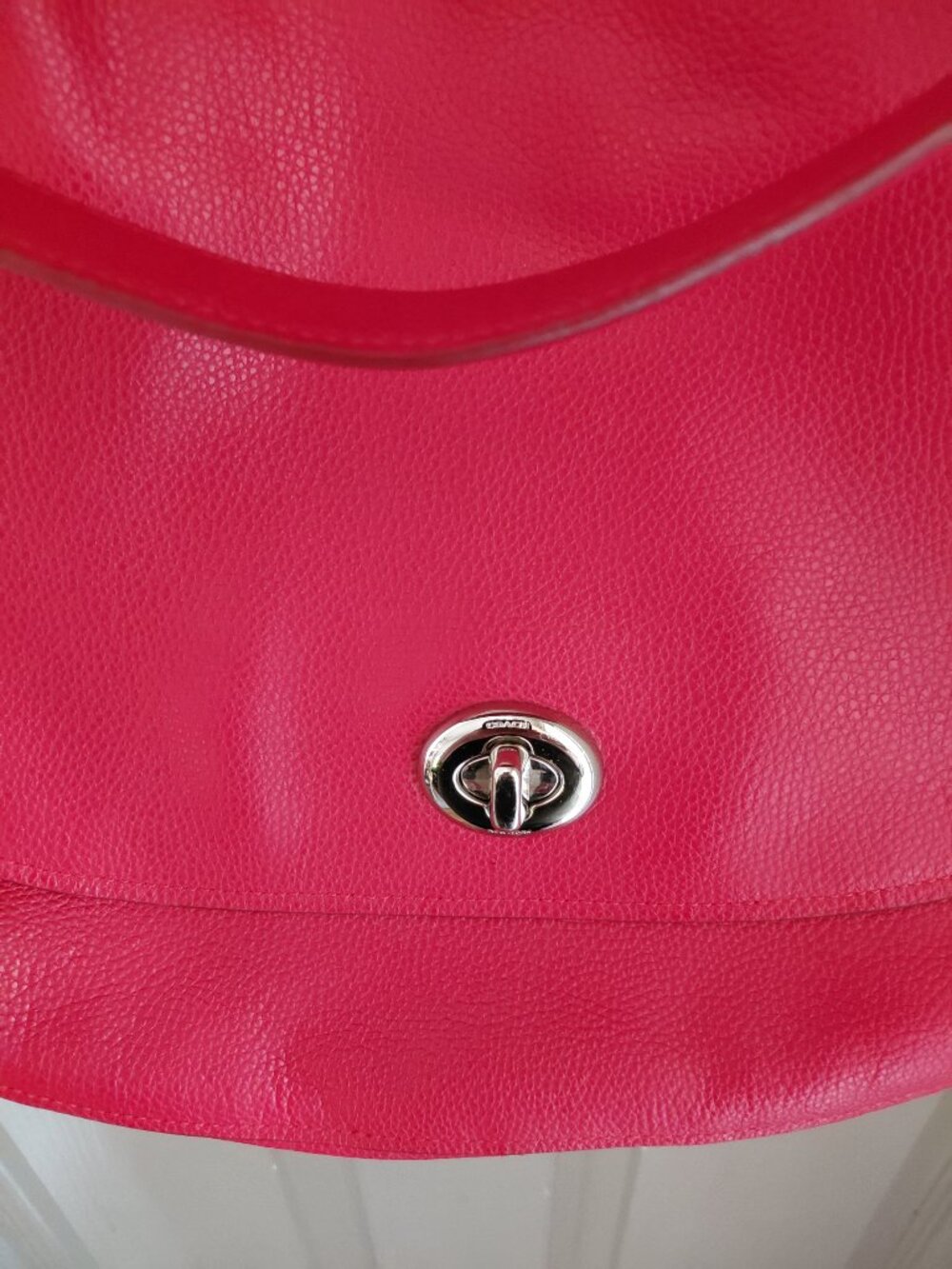 Coach Red Leather Shoulder Bag - Picture 6 of 8
